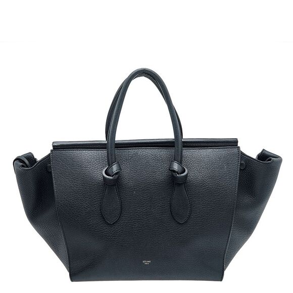 Celine Black Leather Small Tie Tote - Picture 1 of 4